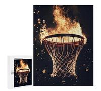 Rompecabezas 500 PCS para Adolescentes Flaming Basketball Hoop Rompecabezas para Adultos Juego Práctico Pero Divertido Y Humorístico Regalo De Cumpleaños, Regalos, 500 PCS