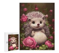 Rompecabezas 500 PCS para Adolescentes Floral Hedgehog Delight -1 Rompecabezas para Adolescentes Juegos Divertidos Ensamblaje De Patrones Ayuda Al Cerebro A Ejercitarse 500 PCS
