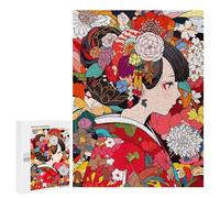 Rompecabezas 500 PCS para Adolescentes Flower Girl Kimono Japan Rompecabezas para Adultos Juegos De Relajación Vacaciones En Casa Matar El Tiempo 500 PCS