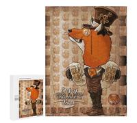 Rompecabezas 500 PCS para Adolescentes Fox Enjoy Craft Beer Rompecabezas para Adultos Juego Familiar Una Obra De Arte como Regalo para Toda La Familia 500 PCS