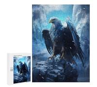 Rompecabezas 500 PCS para Adolescentes Frozen Eagle in Ice World Rompecabezas para Adultos Juego Práctico Decoración del Hogar Cumpleaños Y Navidad 500 PCS