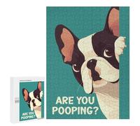 Rompecabezas 500 PCS para Adolescentes Funny French Bulldog Rompecabezas para Adultos Juguetes DIY para La Diversión Familiar Ayuda A Ejercitar El Cerebro 500 PCS