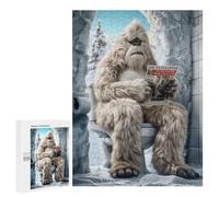Rompecabezas 500 PCS para Adolescentes Funny Yeti on The Toilet Rompecabezas para Adultos Juego Práctico Regalo De Cumpleaños Regalo De Cumpleaños, Regalos, 500 PCS
