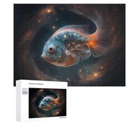 Rompecabezas 500 PCS para Adolescentes Galactic Fish Cosmic Wonder Rompecabezas para Adultos Juegos Divertidos Una Obra De Arte Ayuda A Ejercitar El Cerebro 500 PCS