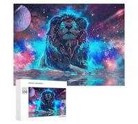 Rompecabezas 500 PCS para Adolescentes Galactic Lion Cosmic Majesty Rompecabezas Juegos Relajantes Mejora La Memoria Oferta como Regalos para Toda La Familia 500 PCS