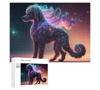 Rompecabezas 500 PCS para Adolescentes Galactic Poodle Cosmic Canine Wonder -2 Rompecabezas Juegos Relajantes Mejora La Memoria Oferta como Regalos para Toda La Familia 500 PCS