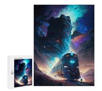 Rompecabezas 500 PCS para Adolescentes Galactic Train Journey Rompecabezas para Adultos Juego De Ingenio Análisis Y Lógica 500 PCS