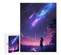 Rompecabezas 500 PCS para Adolescentes Girl and The Cosmic Sky Rompecabezas para Adultos Juego Práctico Regalo De Cumpleaños Regalo De Cumpleaños, Regalos, 500 PCS