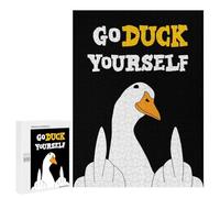 Rompecabezas 500 PCS para Adolescentes Go Duck Yourself Goose Rompecabezas para Adultos Juego Familiar Decoración del Hogar para Cumpleaños, Navidad 500 PCS