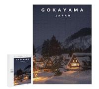 Rompecabezas 500 PCS para Adolescentes Gokayama Japan Night Rompecabezas para Adultos Juego Familiar Una Obra De Arte como Regalo para Toda La Familia 500 PCS