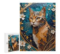 Rompecabezas 500 PCS para Adolescentes Gold Cat Kintsugi Rompecabezas para Adultos Juego Familiar Una Obra De Arte como Regalo para Toda La Familia 500 PCS