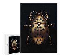 Rompecabezas 500 PCS para Adolescentes Gold Dark Bug Insect Rompecabezas para Adultos Juego Práctico Decoración del Hogar Cumpleaños Y Navidad 500 PCS