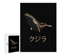 Rompecabezas 500 PCS para Adolescentes Gold Whale Japanese 7 Rompecabezas para Adultos Juego Práctico Arte De Pared Desafiante De Completar 500 PCS