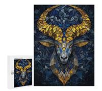 Rompecabezas 500 PCS para Adolescentes Golden Ram Mosaic Rompecabezas para Adultos Juego Familiar Una Obra De Arte como Regalo para Toda La Familia 500 PCS