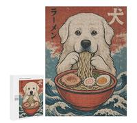 Rompecabezas 500 PCS para Adolescentes Great Pyrenees Ramen Rompecabezas para Adultos Juegos Relajantes Arte De Pared Oferta como Regalos para Toda La Familia 500 PCS