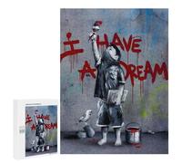 Rompecabezas 500 PCS para Adolescentes I Have A Dream Banksy Rompecabezas Juegos Familiares Ensamblaje De Patrones Cumpleaños Y Navidad 500 PCS