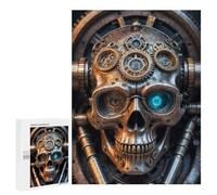 Rompecabezas 500 PCS para Adolescentes Industrial Steampunk Skull Rompecabezas para Adultos Juego Práctico Pero Divertido Y Humorístico Regalo De Cumpleaños, Regalos, 500 PCS