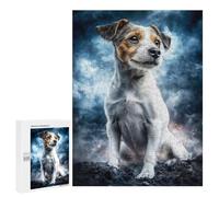 Rompecabezas 500 PCS para Adolescentes Jack Russell Terrier in Storm Rompecabezas para Adultos Juego Práctico Pero Divertido Y Humorístico para Cumpleaños, Navidad 500 PCS