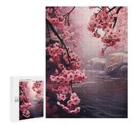 Rompecabezas 500 PCS para Adolescentes Japan Sakura Flower Rompecabezas para Adultos Juego Familiar Una Obra De Arte como Regalo para Toda La Familia 500 PCS