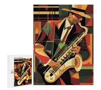 Rompecabezas 500 PCS para Adolescentes Jazz Musician Art Deco Rompecabezas DIY Juguetes Una Obra De Arte como Regalo para Toda La Familia 500 PCS