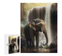 Rompecabezas 500 PCS para Adolescentes Jungle Elephant Majesty -1 Rompecabezas para Adultos Juego Familiar Decoración del Hogar para Cumpleaños, Navidad 500 PCS