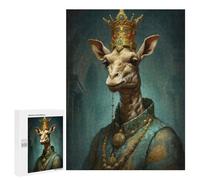 Rompecabezas 500 PCS para Adolescentes King Giraffe Rompecabezas para Adultos Juego Familiar Decoración del Hogar para Cumpleaños, Navidad 500 PCS