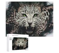 Rompecabezas 500 PCS para Adolescentes Leopard Roar Wild Majesty Unleashed Rompecabezas Juegos Relajantes Mejora La Memoria Oferta como Regalos para Toda La Familia 500 PCS