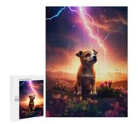 Rompecabezas 500 PCS para Adolescentes Lightning Dog in Fantasy Landscape Rompecabezas para Adultos Juego Práctico Pero Divertido Y Humorístico para Cumpleaños, Navidad 500 PCS