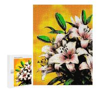 Rompecabezas 500 PCS para Adolescentes Lily Pink Flower Lilies Rompecabezas para Adultos Juego Práctico Pero Divertido Y Humorístico Regalo De Cumpleaños, Regalos, 500 PCS
