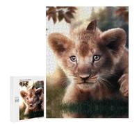 Rompecabezas 500 PCS para Adolescentes Lion Cub and Butterfly Rompecabezas Juego De Ingenio Aliviador De Estrés Desafiante para Completar 500 PCS