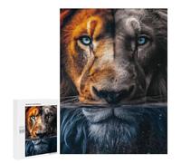 Rompecabezas 500 PCS para Adolescentes Lion Diving in Water Rompecabezas para Adultos Juegos Relajantes Decoración del Hogar Cumpleaños Y Navidad 500 PCS