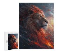 Rompecabezas 500 PCS para Adolescentes Lion Face Anime Animal Rompecabezas DIY Juguetes Una Obra De Arte como Regalo para Toda La Familia 500 PCS