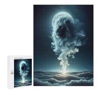 Rompecabezas 500 PCS para Adolescentes Lion Moon Clouds Rompecabezas para Adolescentes Juegos Divertidos Ensamblaje De Patrones Ayuda Al Cerebro A Ejercitarse 500 PCS