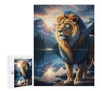 Rompecabezas 500 PCS para Adolescentes Lion Mountain Landscape Sunset Rompecabezas DIY Juguetes Una Obra De Arte como Regalo para Toda La Familia 500 PCS
