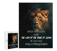Rompecabezas 500 PCS para Adolescentes Lion of Judah Conquered Rompecabezas para Adultos Juego Familiar Una Obra De Arte como Regalo para Toda La Familia 500 PCS