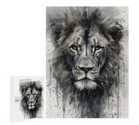 Rompecabezas 500 PCS para Adolescentes Lion Wild Majesty Rompecabezas Juego De Ingenio Aliviador De Estrés Desafiante para Completar 500 PCS