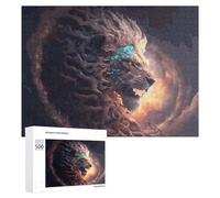 Rompecabezas 500 PCS para Adolescentes Lion's Roar Digital Art Rompecabezas para Adultos Juegos Divertidos Una Obra De Arte Ayuda A Ejercitar El Cerebro 500 PCS
