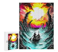 Rompecabezas 500 PCS para Adolescentes Lone Voyager - Surreal Stormy Sea Fantasy Art Rompecabezas para Adultos Juegos Familiares Carrera De Velocidad De Manos para Cumpleaños, Navidad 500 PCS