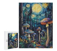 Rompecabezas 500 PCS para Adolescentes Magic Mushroom Forest-1 Rompecabezas para Adultos Que Mejoran La Memoria Difícil Y Desafiante Cumpleaños 500 PCS