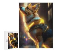 Rompecabezas 500 PCS para Adolescentes Magical Corgi in Leather Armor Rompecabezas para Adultos Juguete Decoración De Pared Difícil Difícil Desafiante De Completar 500 PCS