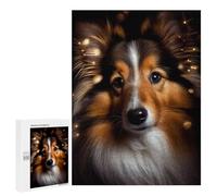 Rompecabezas 500 PCS para Adolescentes Magical Sheltie Gazing Rompecabezas para Adultos Juego Práctico Pero Divertido Y Humorístico para Cumpleaños, Navidad 500 PCS