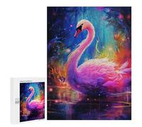 Rompecabezas 500 PCS para Adolescentes Magical Swan Reflection Rompecabezas para Adolescentes Juegos Divertidos Ensamblaje De Patrones Ayuda Al Cerebro A Ejercitarse 500 PCS