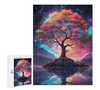 Rompecabezas 500 PCS para Adolescentes Magical Tree in A Starry Night Rompecabezas para Adultos Juego Familiar Una Obra De Arte como Regalo para Toda La Familia 500 PCS