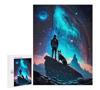 Rompecabezas 500 PCS para Adolescentes Man and Dog Adventure Rompecabezas Juegos Familiares Ensamblaje De Patrones Cumpleaños Y Navidad 500 PCS