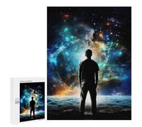 Rompecabezas 500 PCS para Adolescentes Man Looking at Stars Rompecabezas para Adultos Juego Práctico Pero Divertido Y Humorístico Regalo De Cumpleaños, Regalos, 500 PCS