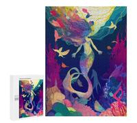 Rompecabezas 500 PCS para Adolescentes Mermaid Colorful Rompecabezas para Adultos Juegos De Relajación Vacaciones En Casa Matar El Tiempo 500 PCS