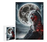 Rompecabezas 500 PCS para Adolescentes Monstrous Tiger Moon Rompecabezas para Adultos Juegos Relajantes Difícil Difícil Desafío Educativo 500 PCS