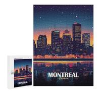 Rompecabezas 500 PCS para Adolescentes Montreal Canada Skyline at Night Rompecabezas DIY Juguetes Una Obra De Arte como Regalo para Toda La Familia 500 PCS