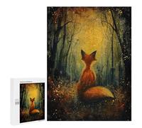 Rompecabezas 500 PCS para Adolescentes Moonlit Fox Magic Rompecabezas para Adultos Juego Práctico Arte De Pared Desafiante De Completar 500 PCS