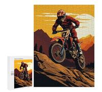 Rompecabezas 500 PCS para Adolescentes Motocross Downhill Bike Rompecabezas para Adultos Juegos De Relajación Vacaciones En Casa Matar El Tiempo 500 PCS
